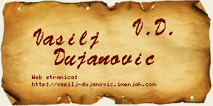 Vasilj Dujanović vizit kartica